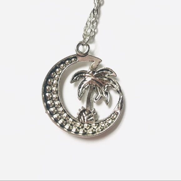 Silver Palm Tree Necklace - Picture 2 of 2
